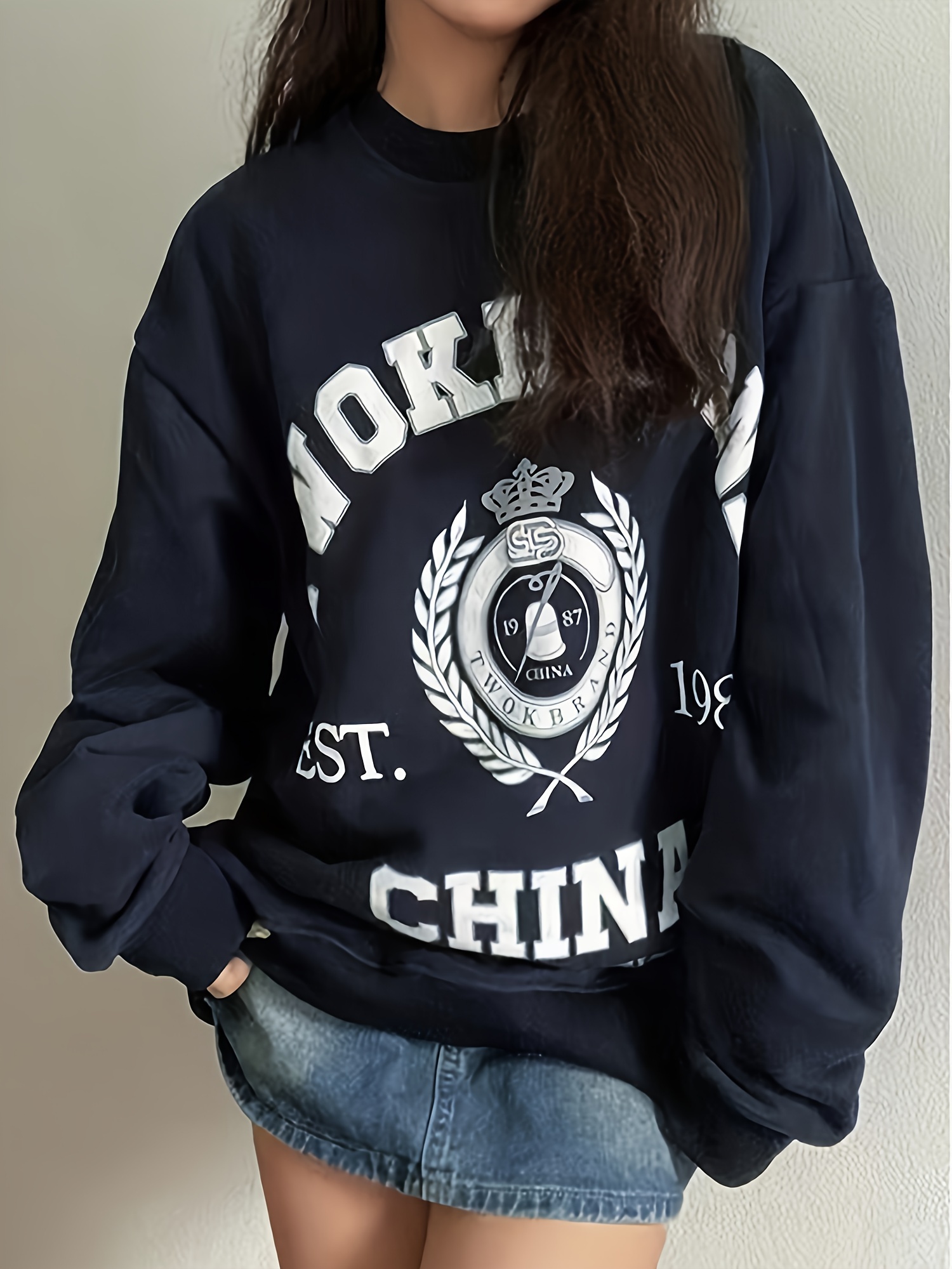 Sweatshirt College - Temu