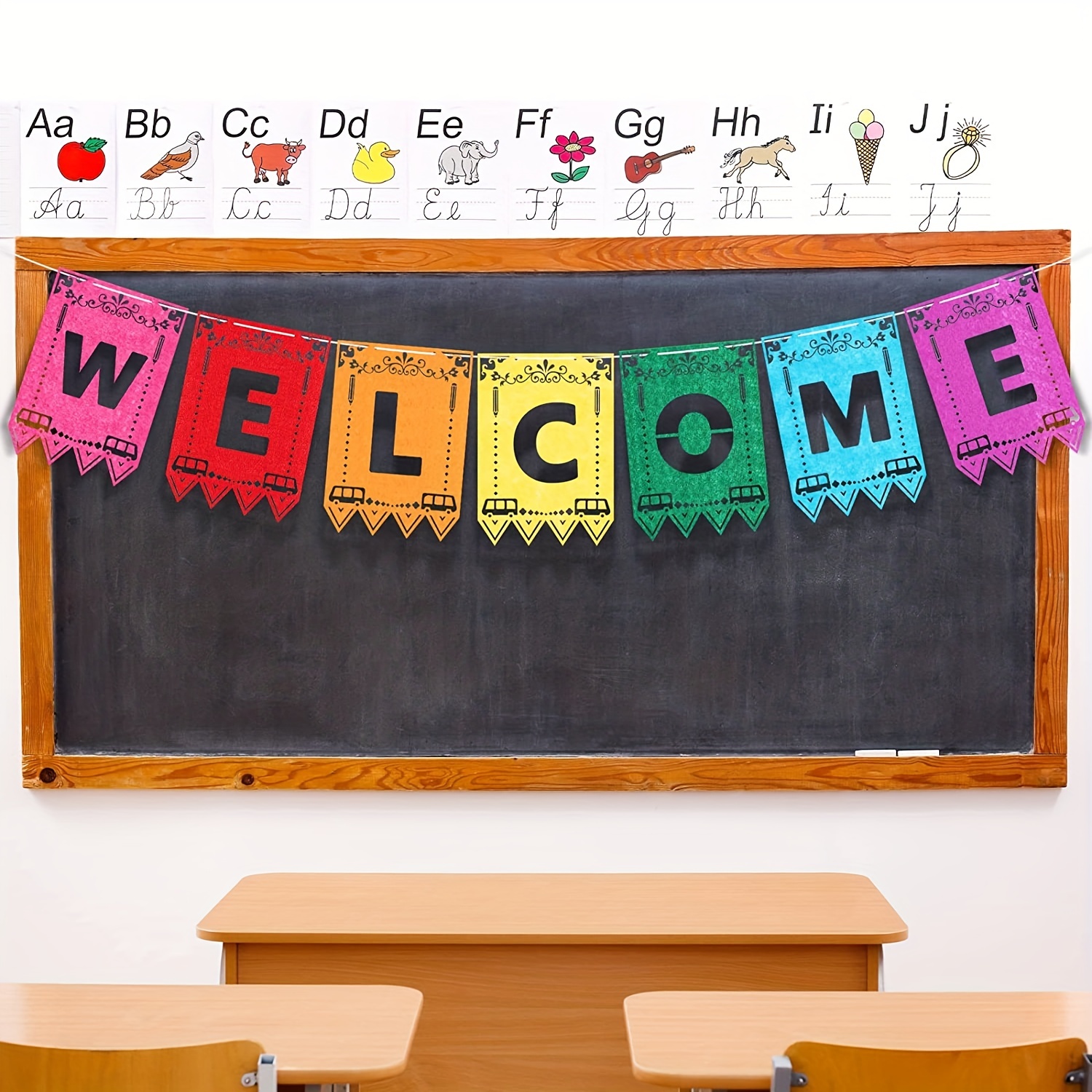 Bienvenidos Sign, Spanish Welcome Banners for Classrooms (39 x 8 In, 3 Pack)