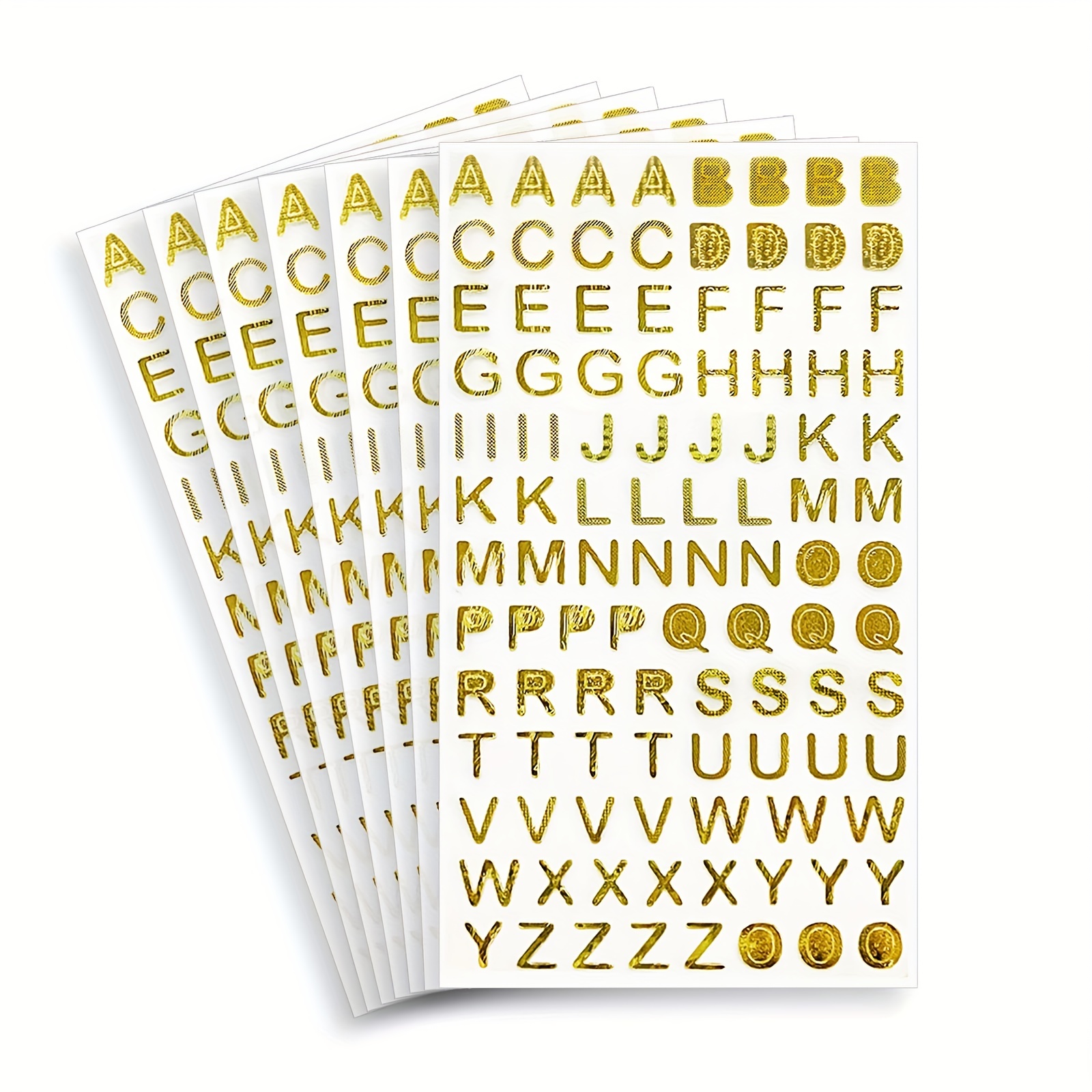 Glitter Cursive Alphabet Letter Stickers, 1-inch, 50-piece, Red 