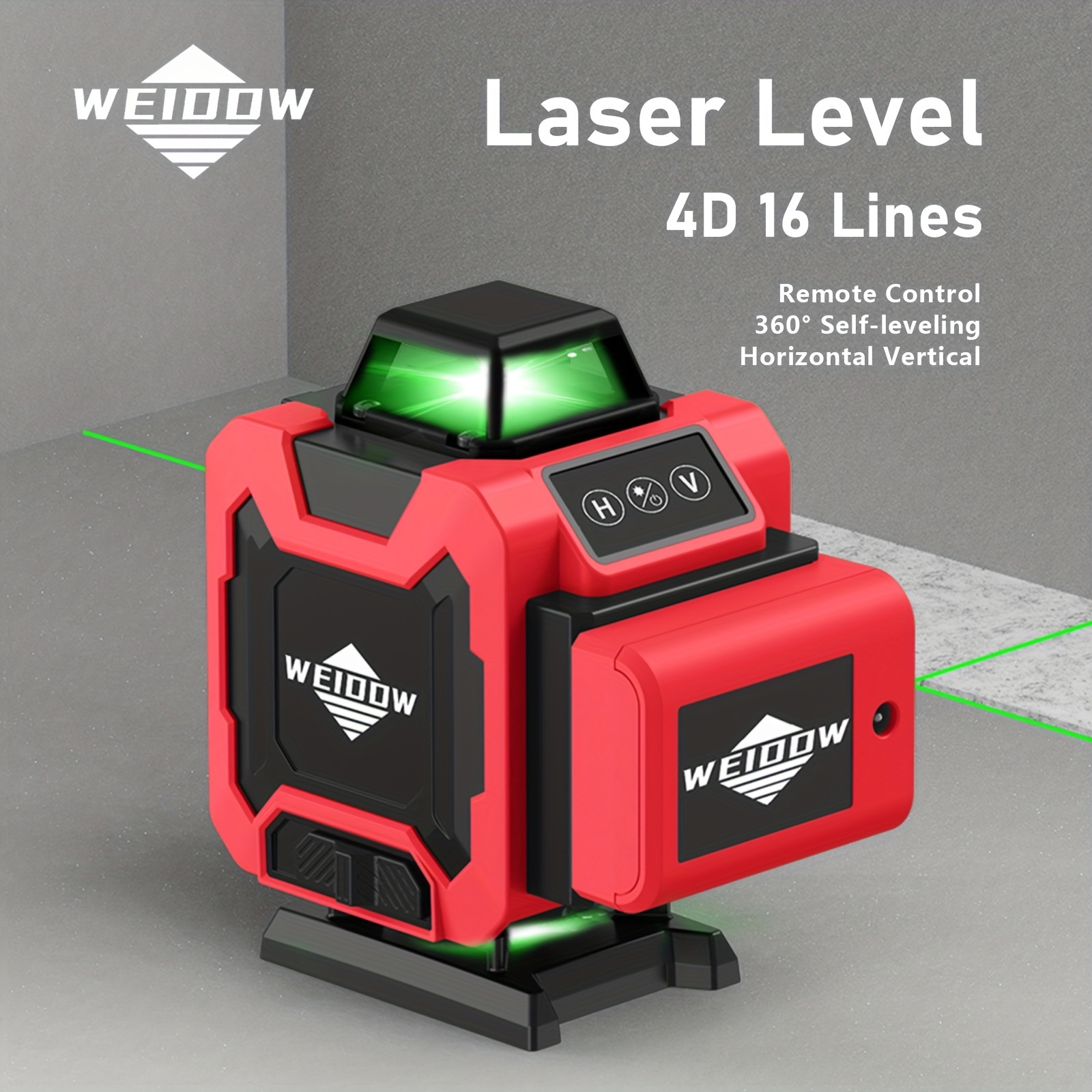 Laser Level, SHAWTY Bright Green Beam Cross Line with Self Leveling, Laser  Level Line Tool with Vertical and Horizontal Line, 360° Magnetic Pivoting