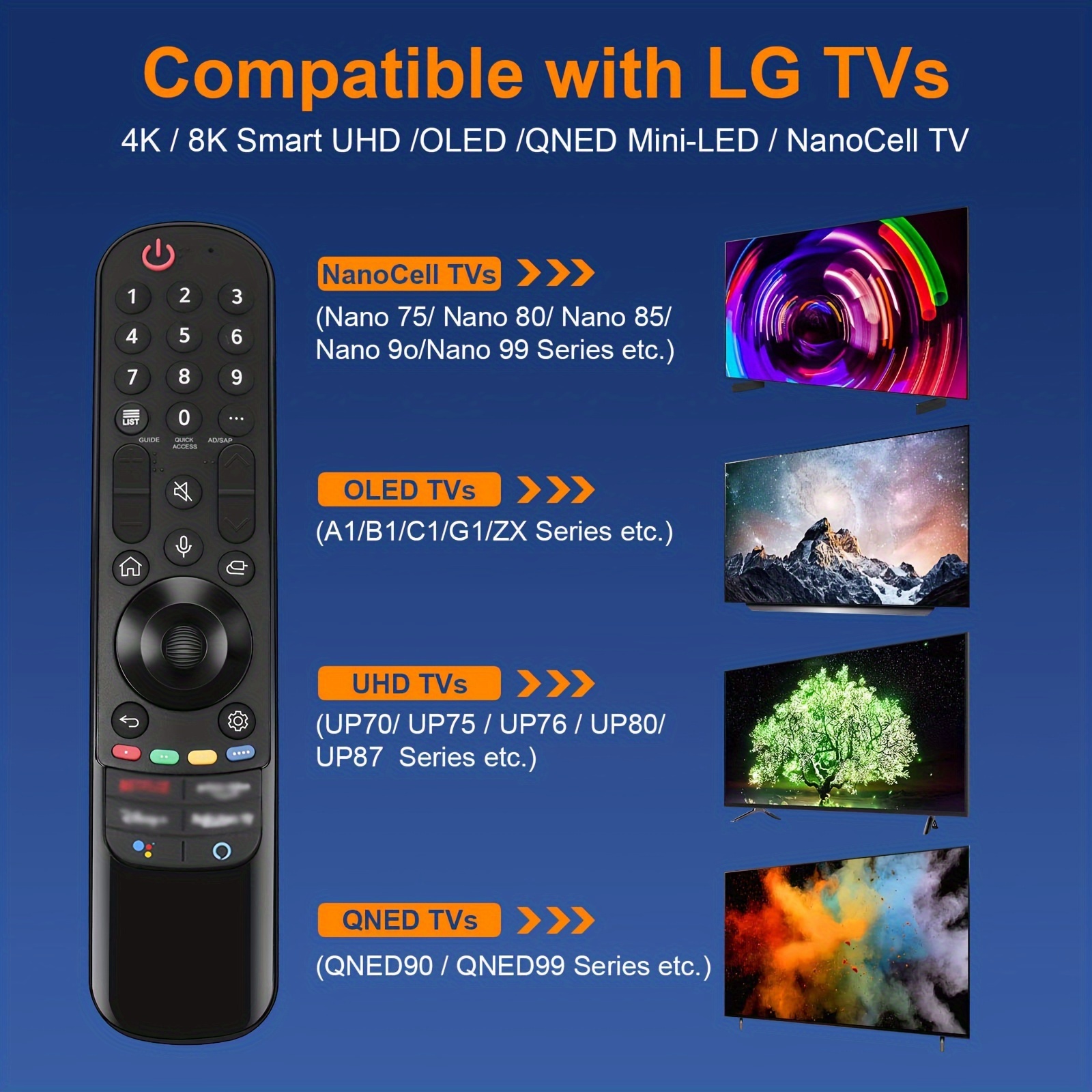 Telecomando universale 4 in 1 compatibile LG Smart TV