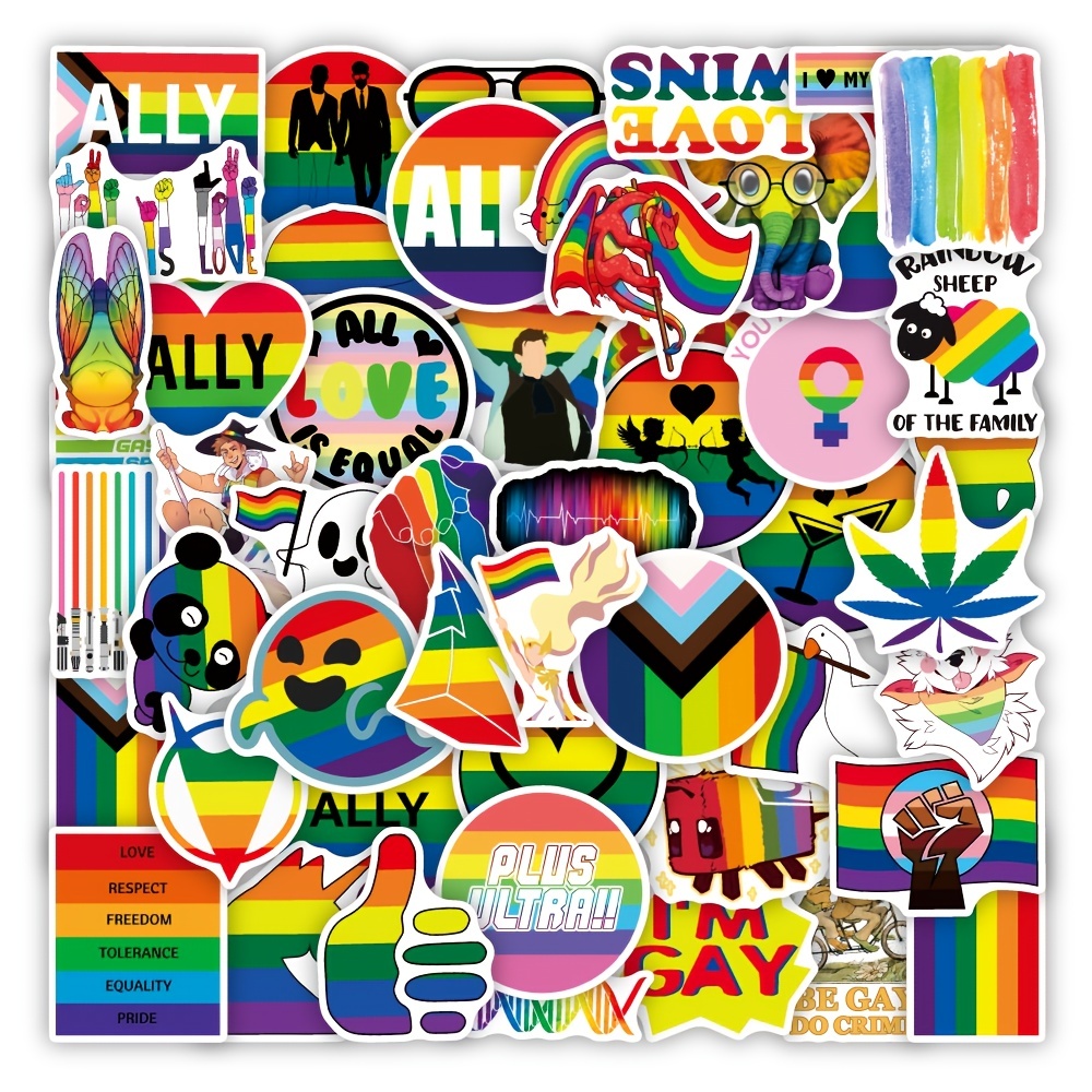 Pride Sticker Pack, LGBTQ sticker, planner sticker, pride laptop sticker,  gay laptop sticker, pride tumbler sticker, gay waterbottle sticker –  litocraft