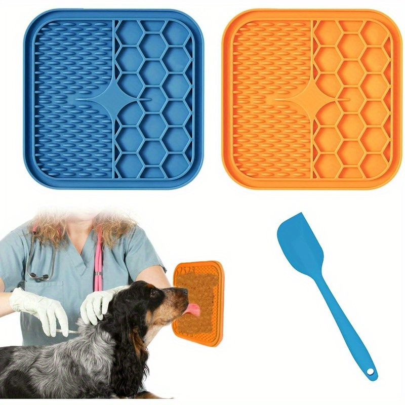 Large Lick Mat for Dogs & Cats with Suction Cups, Licking Mat for Dog  Anxiety Re