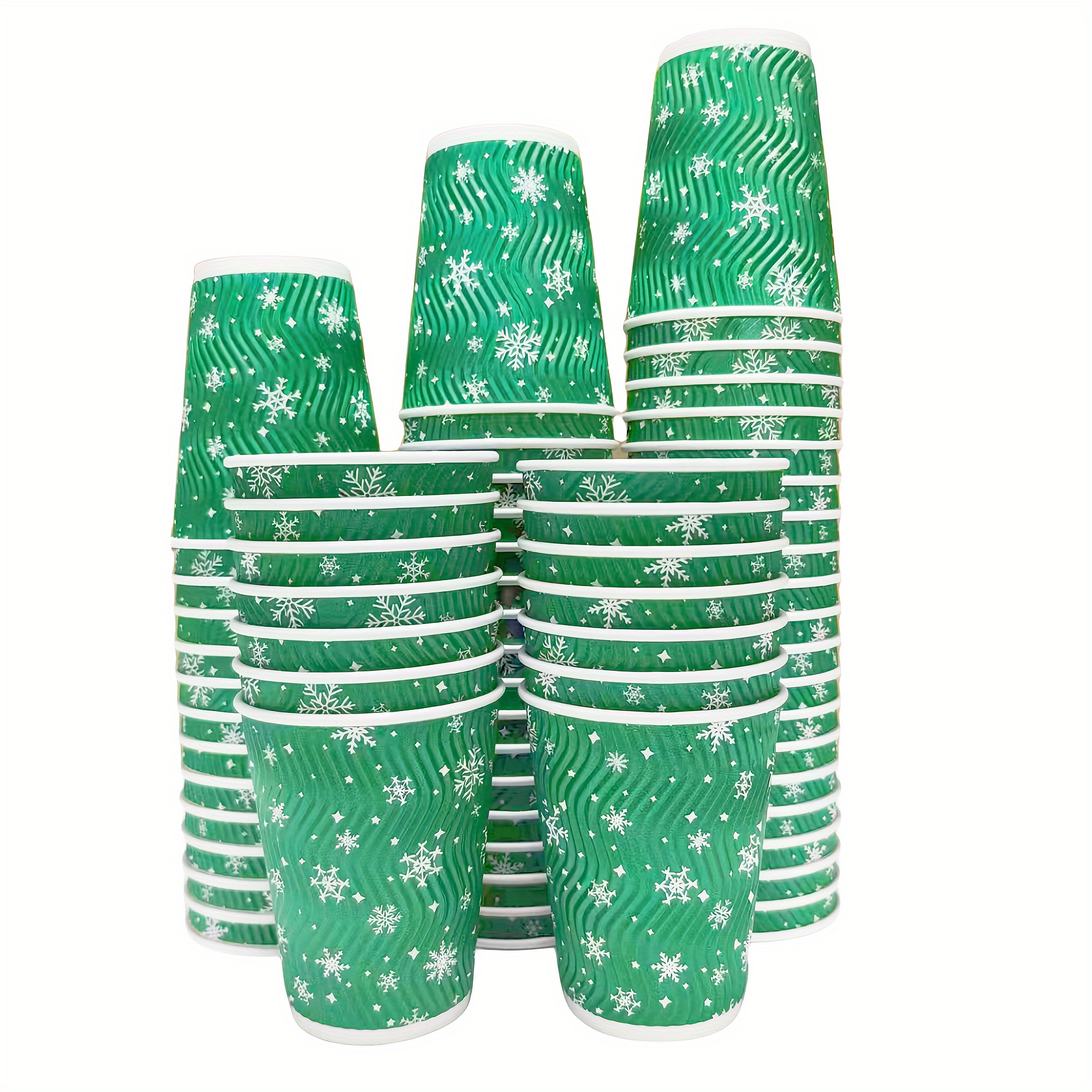 Christmas Plastic Cups 50 Pack Disposable 12 oz Bulk Humorous & Santa Cups - Christmas Disposable Plastic Cups for Party, Xmas Party Supplies by 4EU