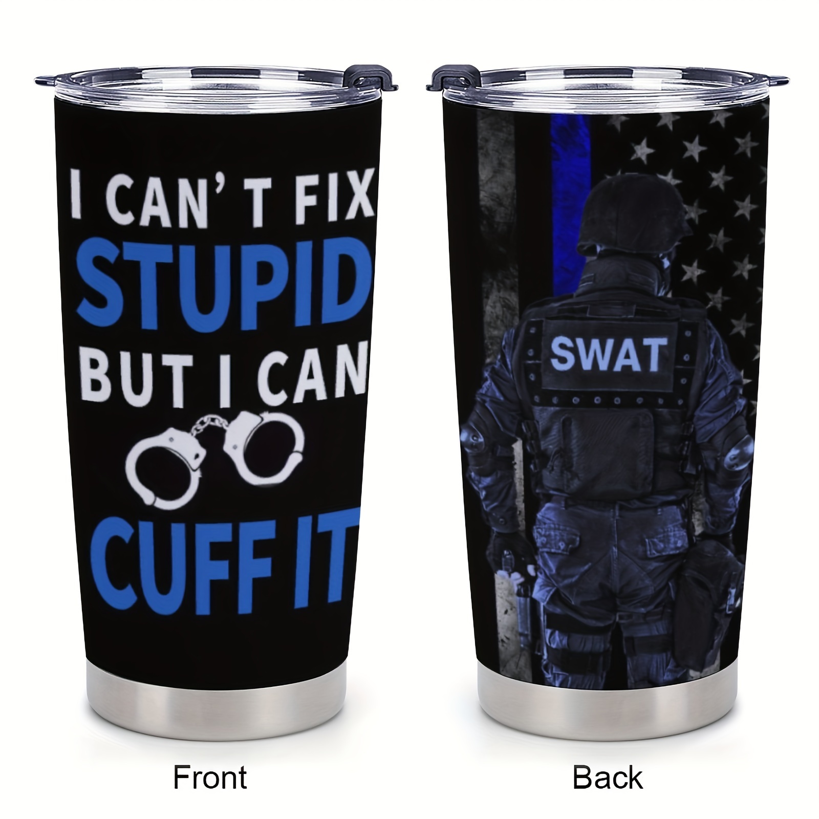 Police Officer Coffee Mug, Cop Gifts, Funny Police Gifts, I Can't Fix  Stupid, Funny Cop Gifts 