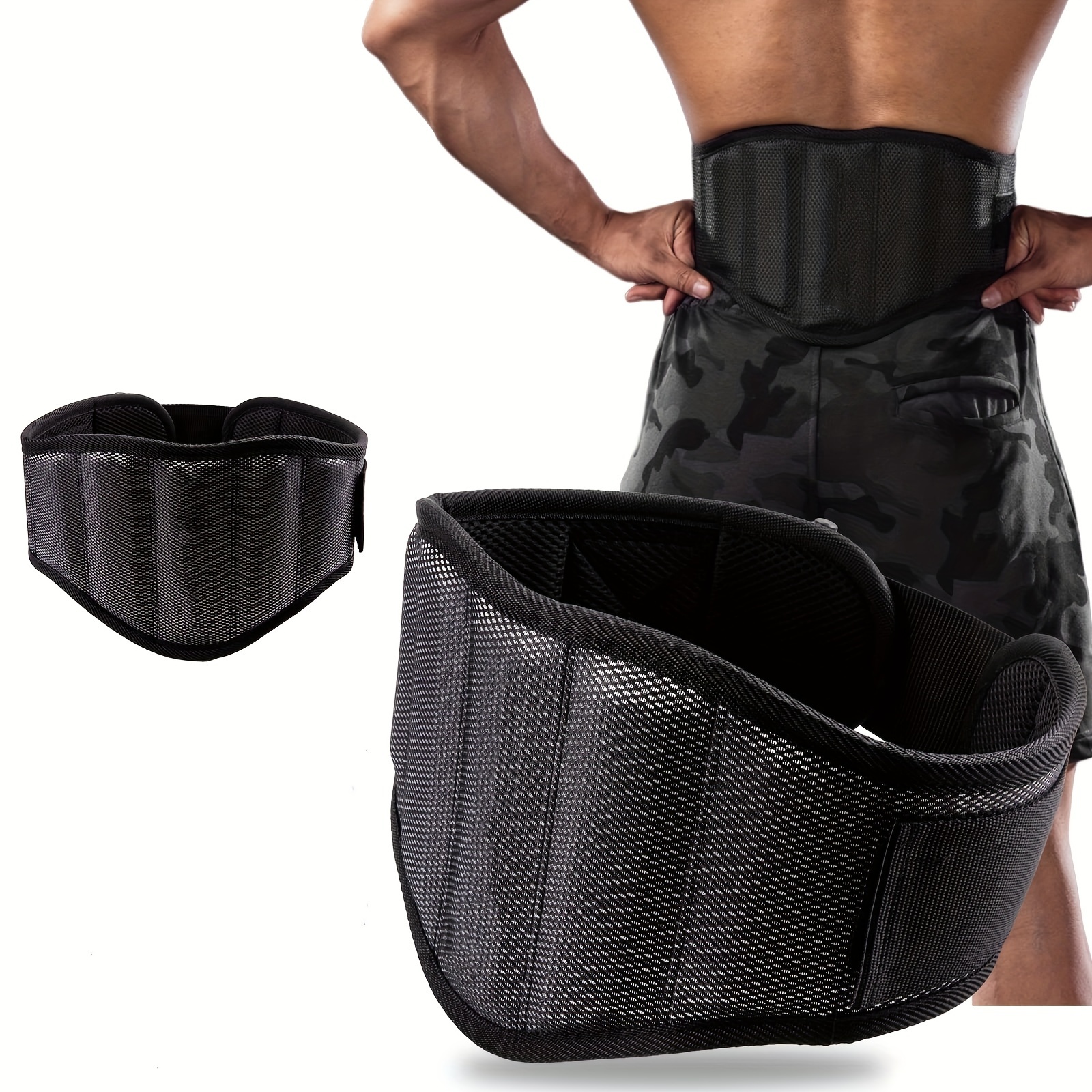 Cinturón de cuero para levantamiento de pesas, cinturón de fitness de 6  pulgadas de ancho para gimnasio, soporte lumbar de espalda, levantamiento  de