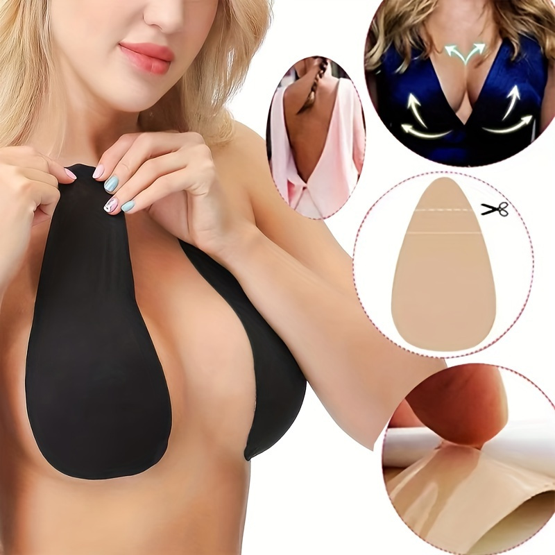 Reusable Silicone Nipple Cover, Strapless Invisible Self-adhesive Breast  Lift Pasties, Women's Lingerie & Underwear Accessories