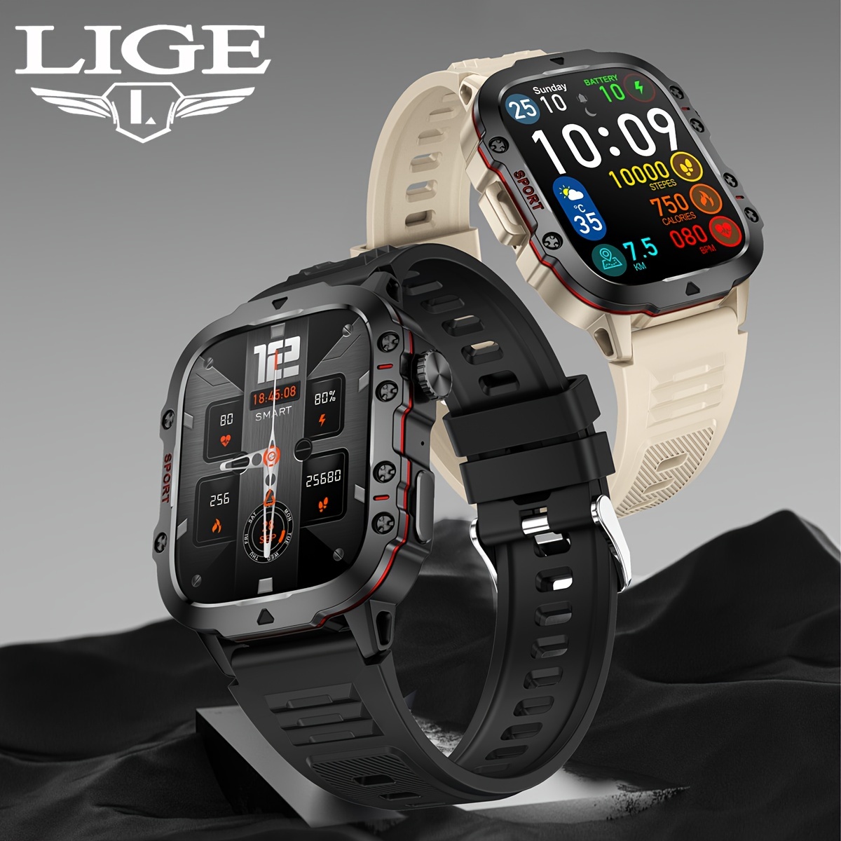 Lige smart watch ip68 manual new arrivals