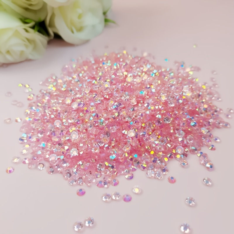 4000pcs 3mm Resin Rhinestone AB Color Round Flatback Jelly Resin  Rhinestones Glitter Diamond Stone for DIY Crafts Face Makeup Cups Bottles  Tumblers