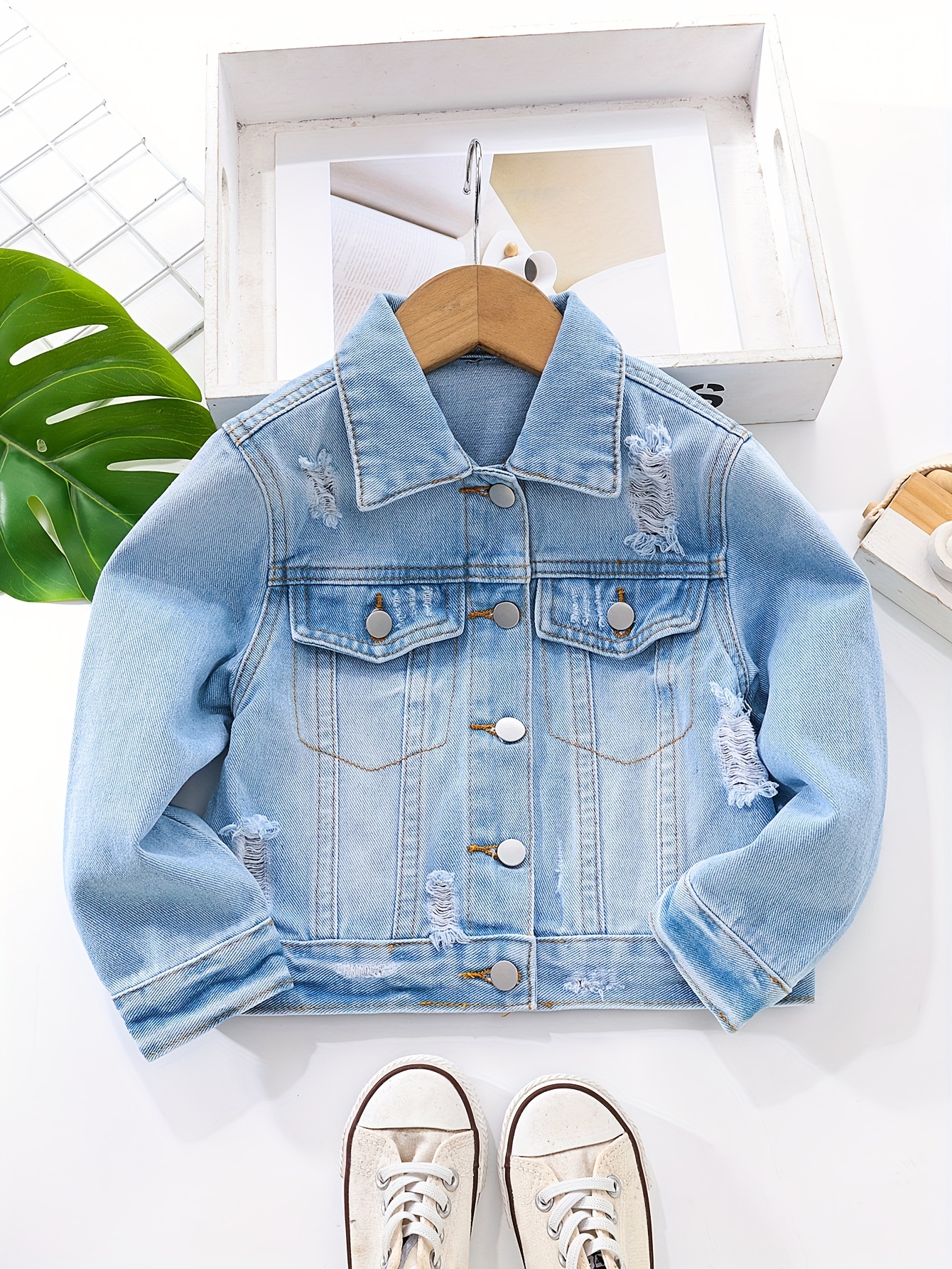 Jean jacket for hot sale infant girl