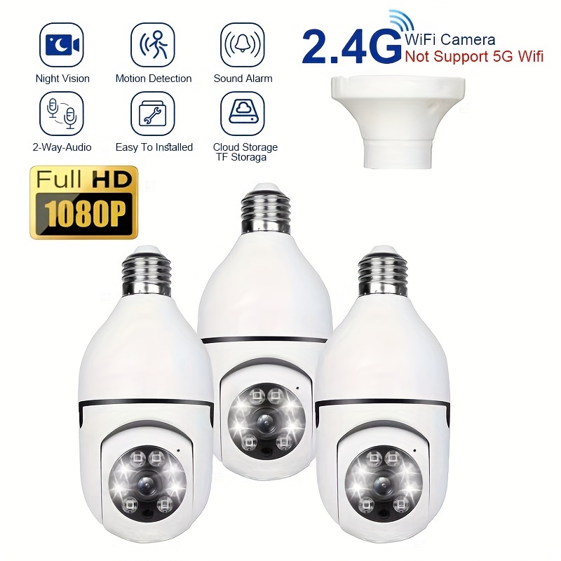 Wireless Light Bulb Security Camera Telecamere Esterne - Temu Italy