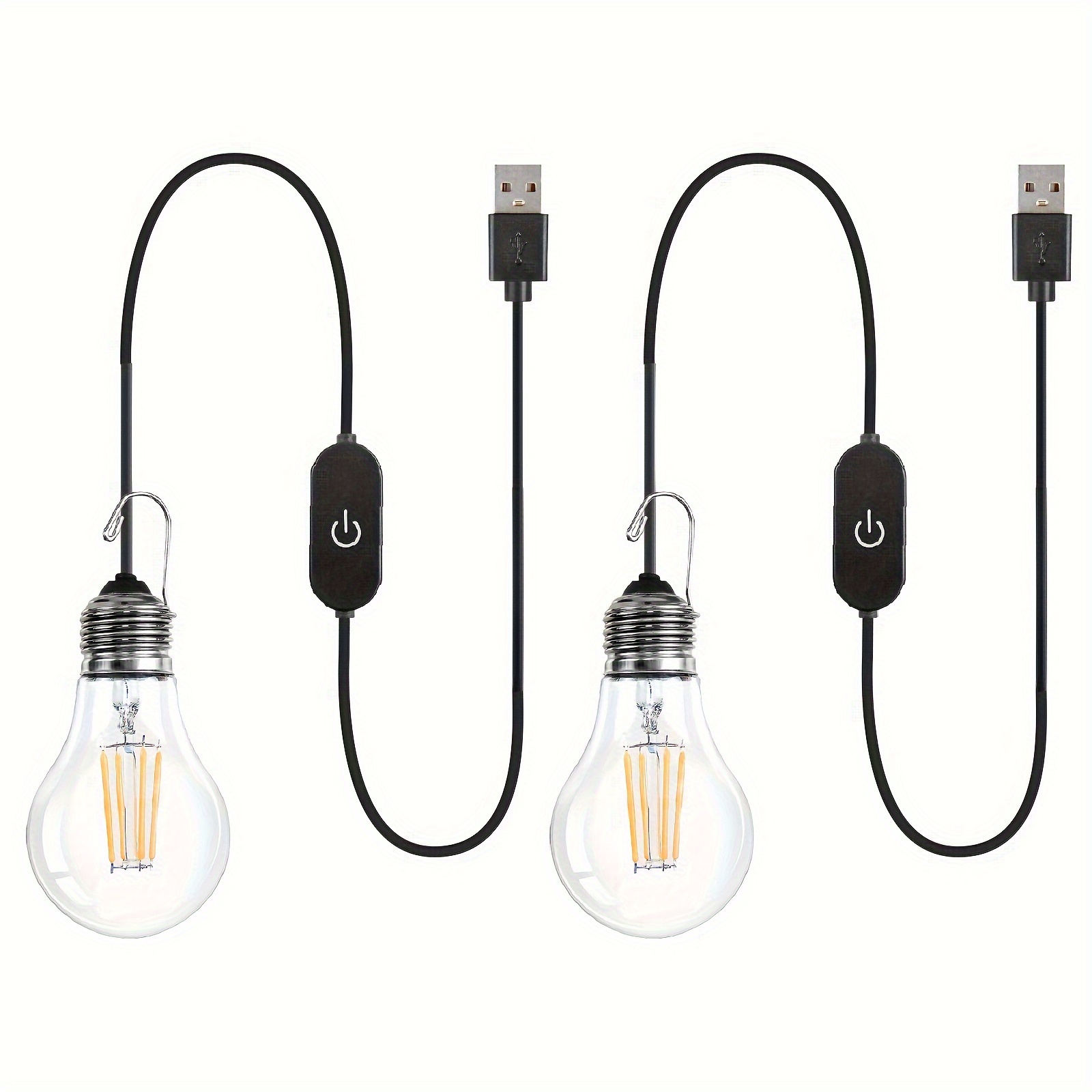 Lampe Décorative Suspendue Ampoule Luminaire LED Piles Étamé