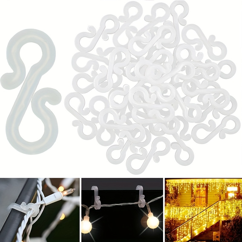 30pcs Clips Adhesivos Cables Exterior Clips Luces Navidad - Temu