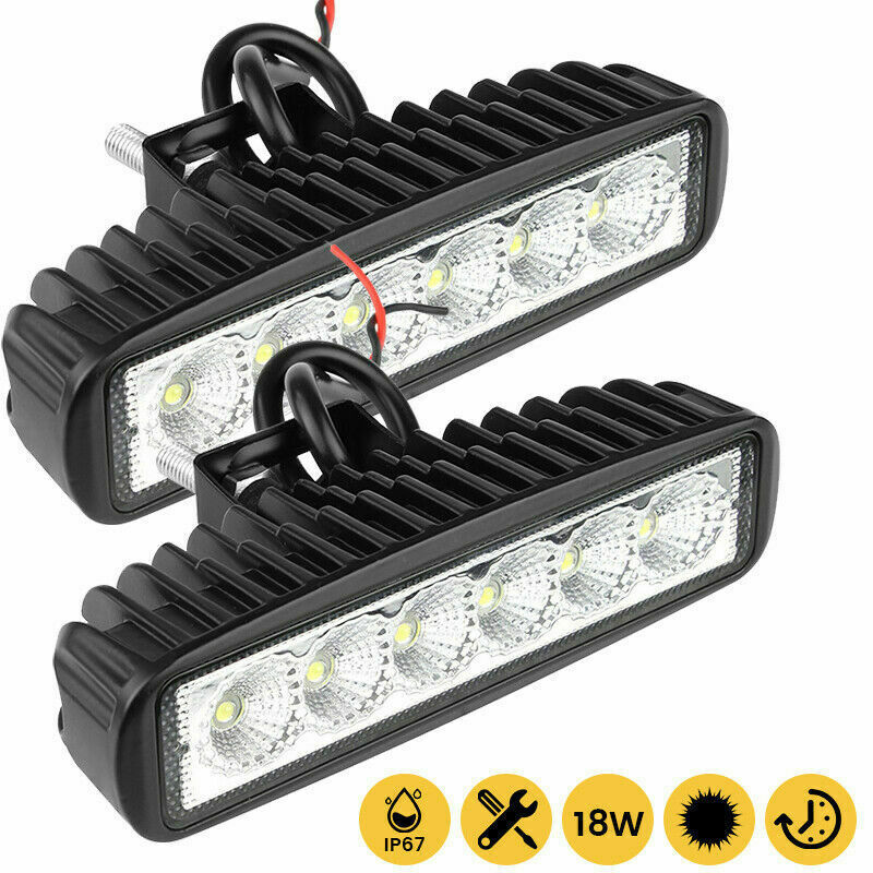 Faro Faretto Led da Lavoro 120W Impermeabile IP67 Luci di Lavoro  Fuoristrada per Moto Auto ATV SUV Trattore 6500K 2 pezzi