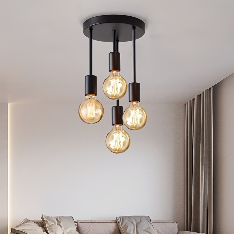 Lámpara LED de techo para sala de estar, comedor, montaje empotrado,  iluminación colgante de techo, lámparas de acrílico regulables, diseño  moderno, 3