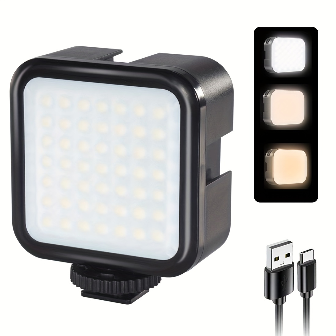 Luz Video Relleno Clip Recargable 60 Luces Led Selfies Clip - Temu Chile