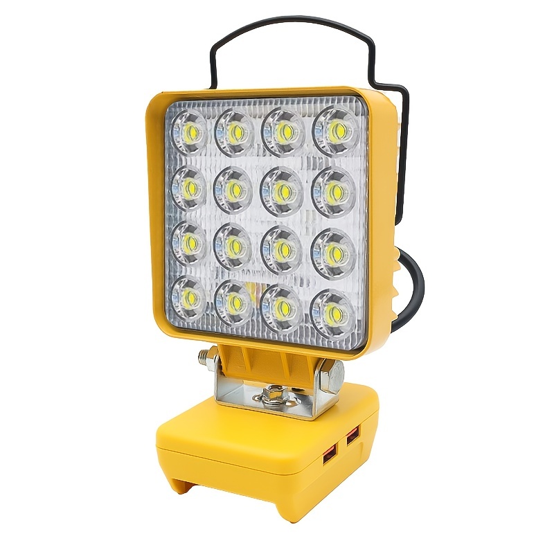 Portable LED Work Light For 18V Series Lithium Battery E27 Bulb Lamp Hiking  Camping Boating Home Emergency Lights