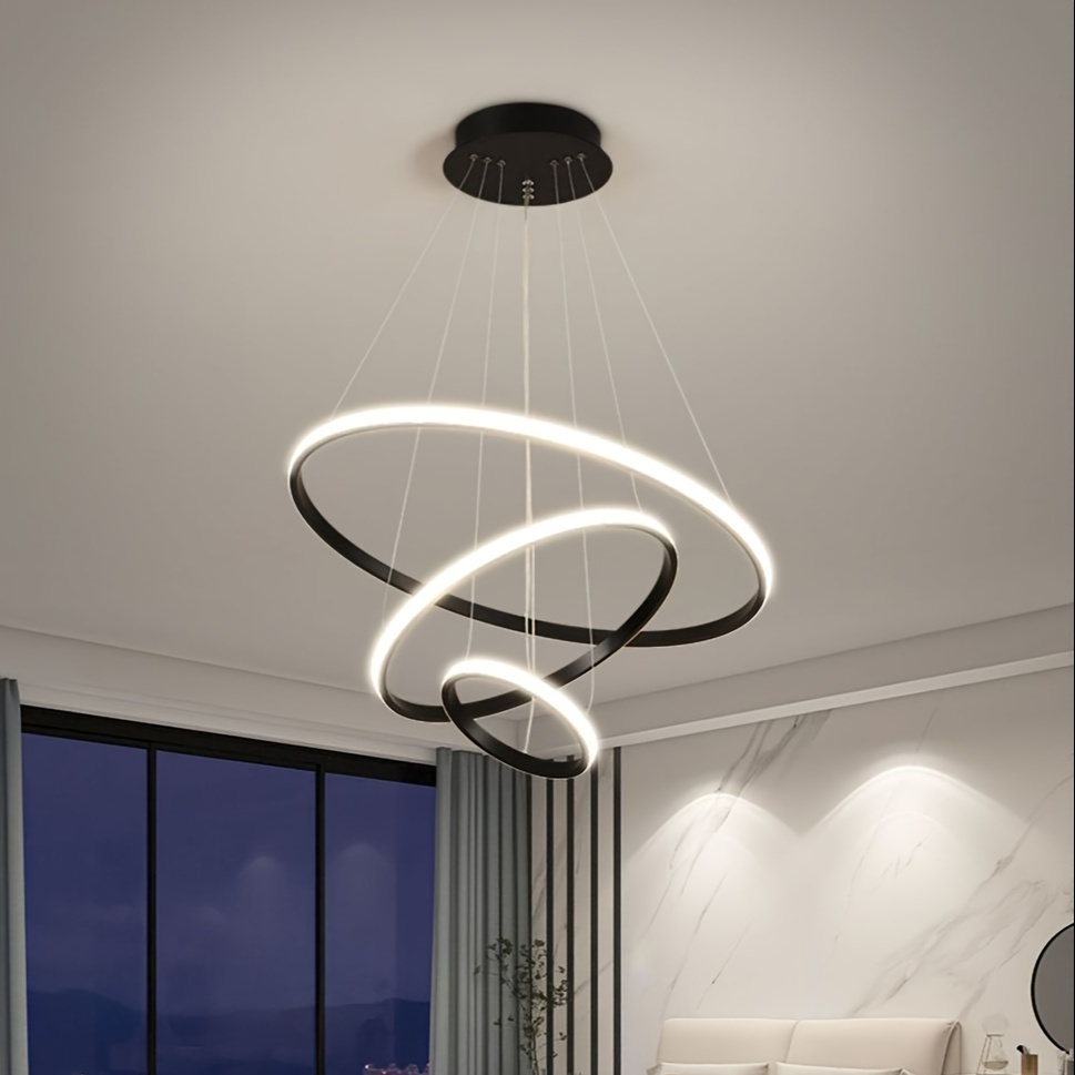 Lamparas LED De Techo 120W Moderna Luces Para Sala Baño Cuarto Casa 9 Ring  NUEVO