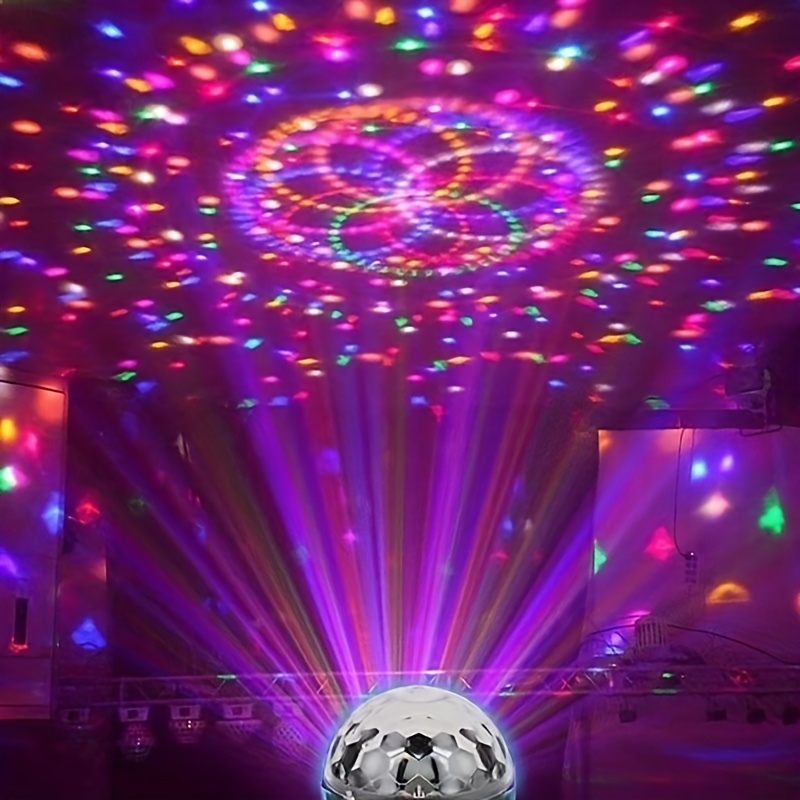 HAOAN E27 Disco Light Bulb Rotating LED Party Bulb Strobe Light for Parties-  6W RGB Multi Crystal Disco Ball Light Strobe Bulb Decor for Birthday,  Holiday, Club, Bar, Disco, Christmas 