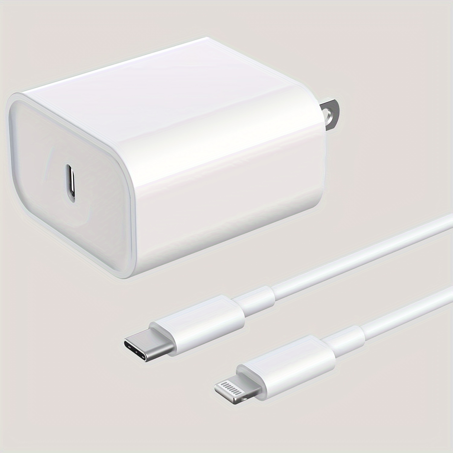 Cargador USB C para iPhone 15/15 Pro/15 Pro Max, adaptador de corriente de  cargador de pared de doble puerto actualizado con cable Lightning, cargador
