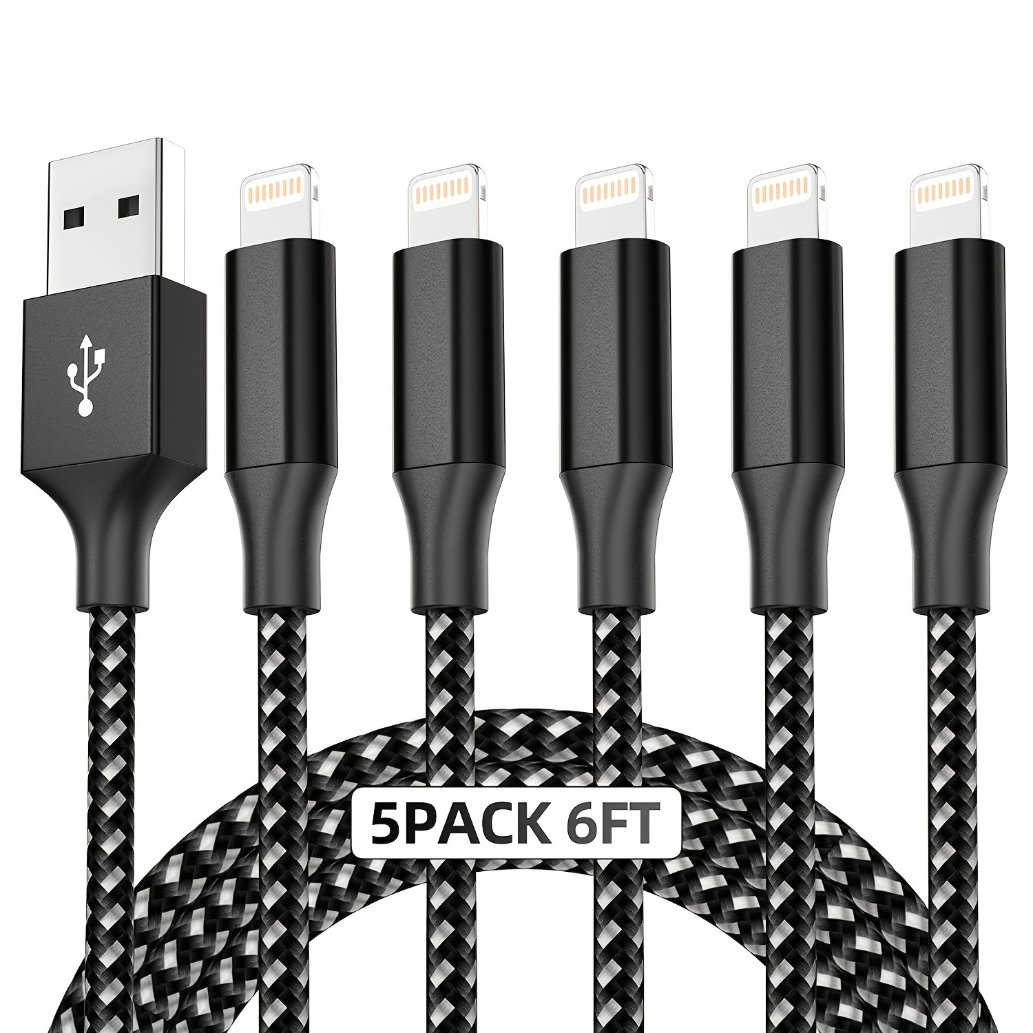 3.3FT iPhone Charging Extension Cable,Nylon Braided Lightning