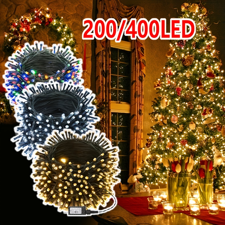 Luces LED Luces de árbol Decoración de la habitación Árbol de fiesta  interior, Boda, Luces de decoración navideña (Luces de árbol) Rojo Verde