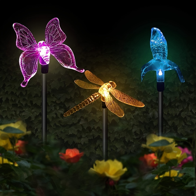Carillon Éolien Lumineux - Décoration de Jardin avec Papillon Transparent