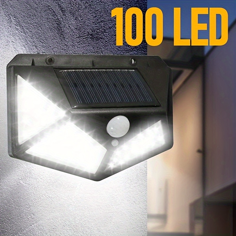 Foco solar IP65 lámpara de pared recargable LED 8W movimiento crepuscular  sensor luz balcón puerta de entrada