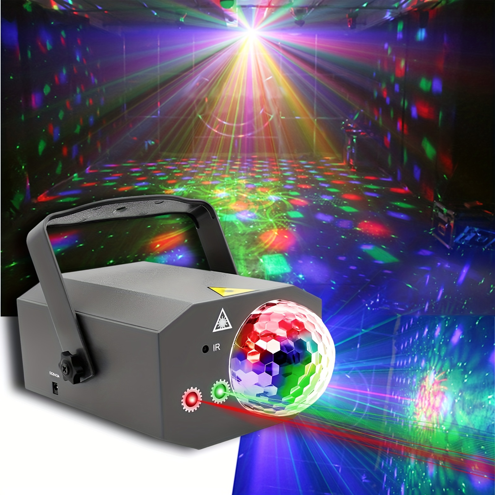 Acquista Proiettore per interni auto Luce DJ RGB Luci d'atmosfera Musica  colorata USB Party Karaoke Luce Mini proiezione Luce ambientale