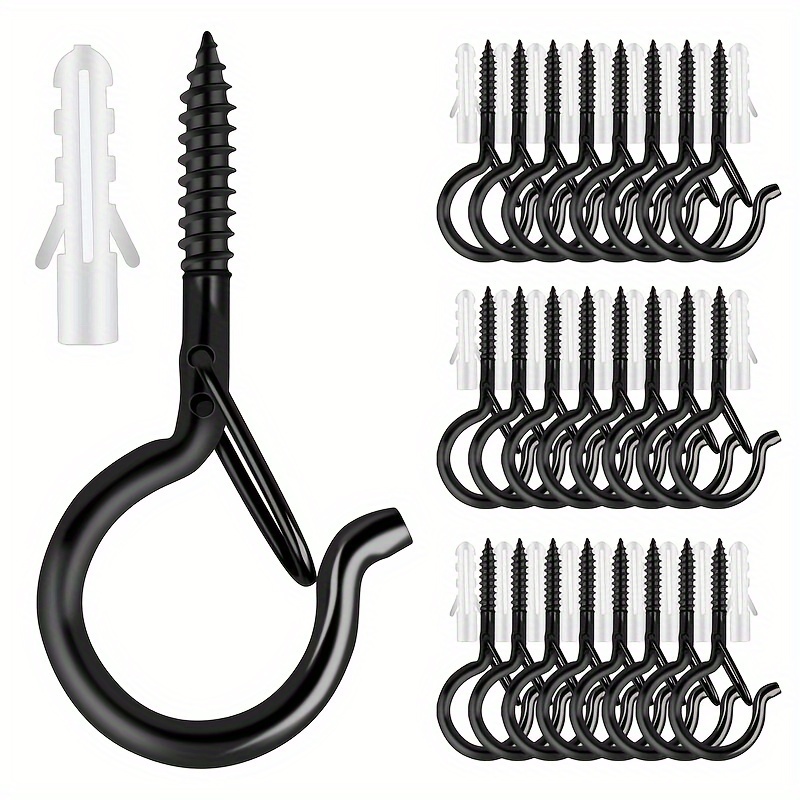 200pcs 1/2 Cup Screw Hooks Metal Cup Hooks Screw-In Ceiling Hooks Small Hooks DIY Jewelry Hooks Screw-In Hanger for Outdoor and Indoor,4 Colors
