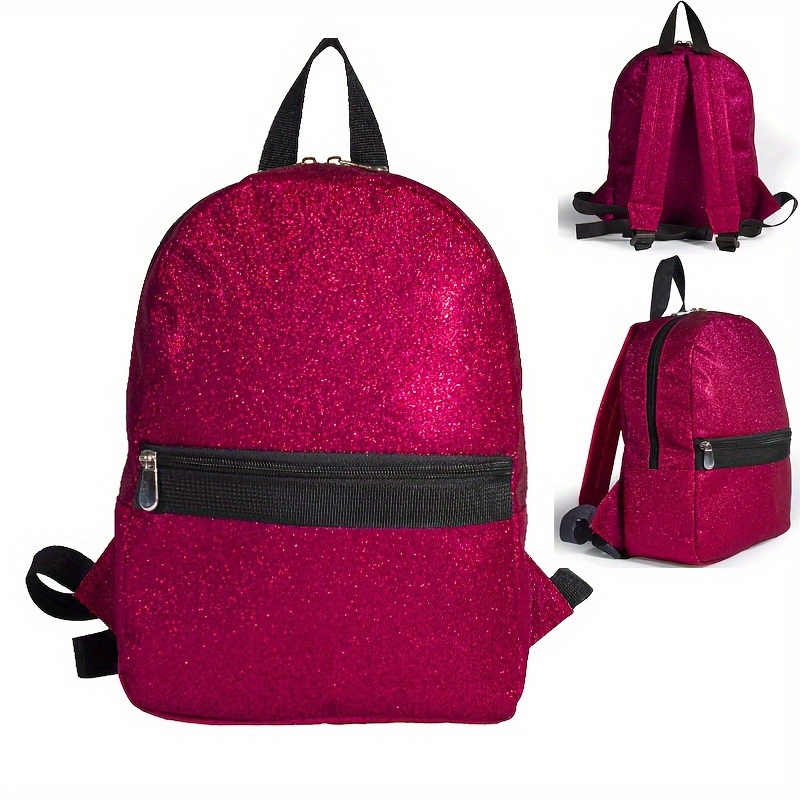 Small Glitter Star Decor Square Backpack, Pu Leather Textured School  Backpack, Fashion Travel Commuter Bag - Temu Germany