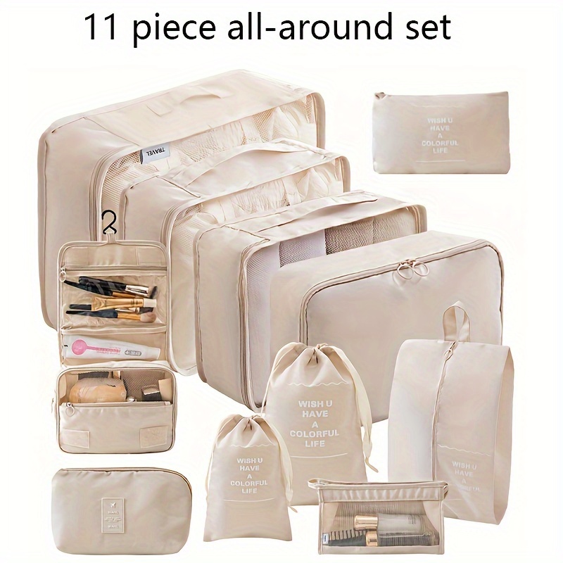 11pc/set Travel Storage Bag Waterproof Luggage Clothes Cosmetic