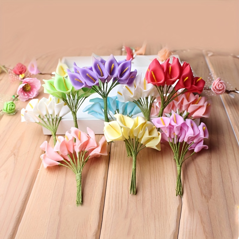 3bunches, Simulation Multi-color Gourd Flower, Silk Cloth Rose Pomegranate  Flower Diy Wreath Material Wedding Candy Box Decoration