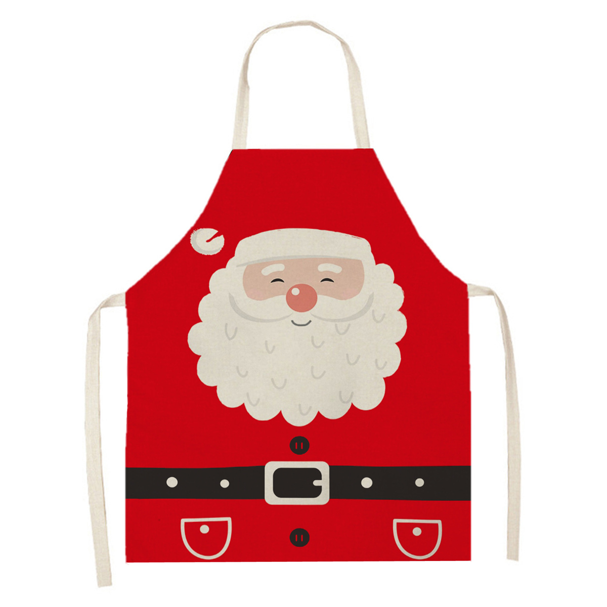 Adults Apron, Santa Clause Print Waist Cloth Festival Ornament Cooking Accessories for Women Men, Size: One Size