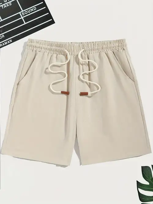 Solid High Waist Shorts Button Decor Vintage Elegant Shorts - Temu