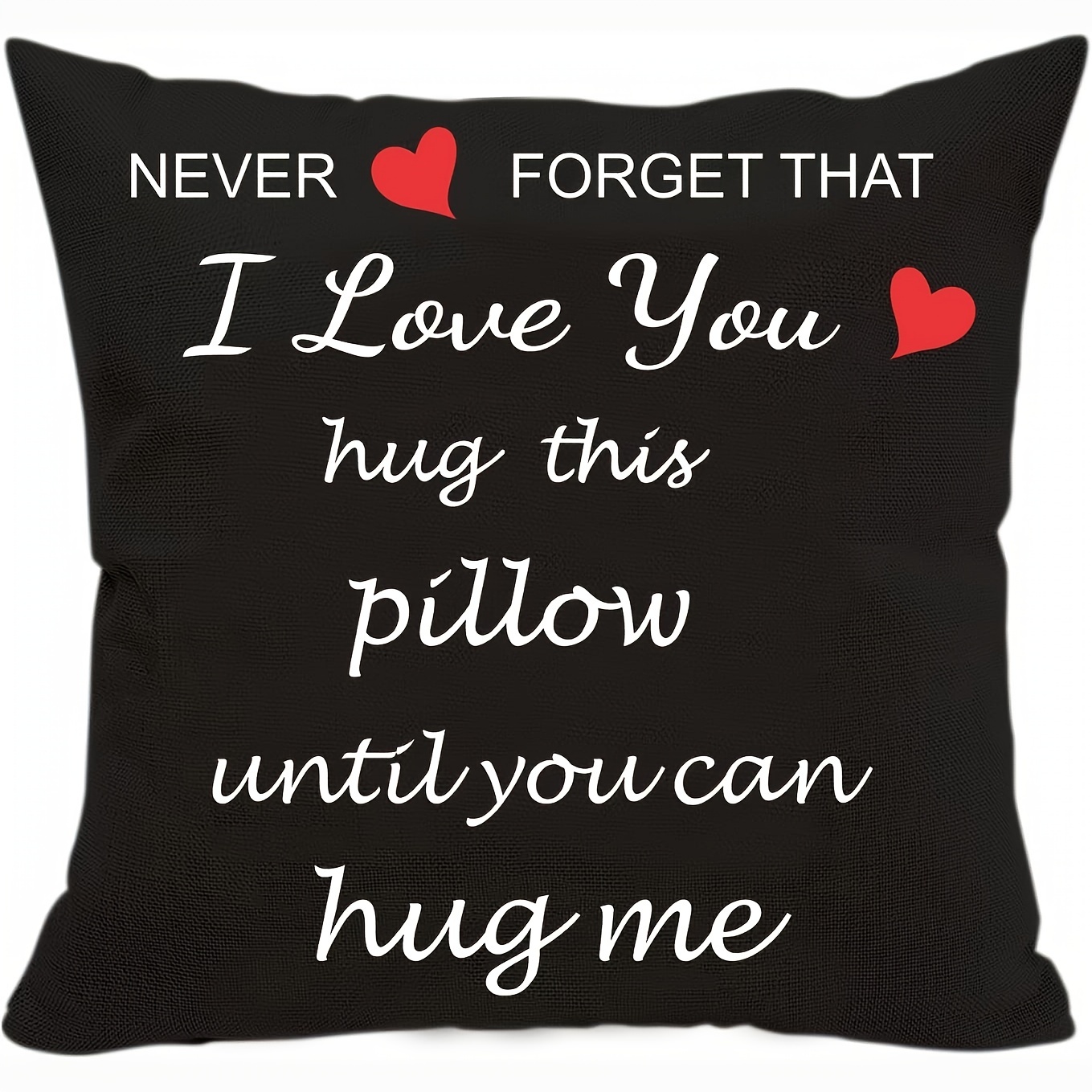 Hugs and Kisses Love Inspirational Quote Words Pillow Cushion