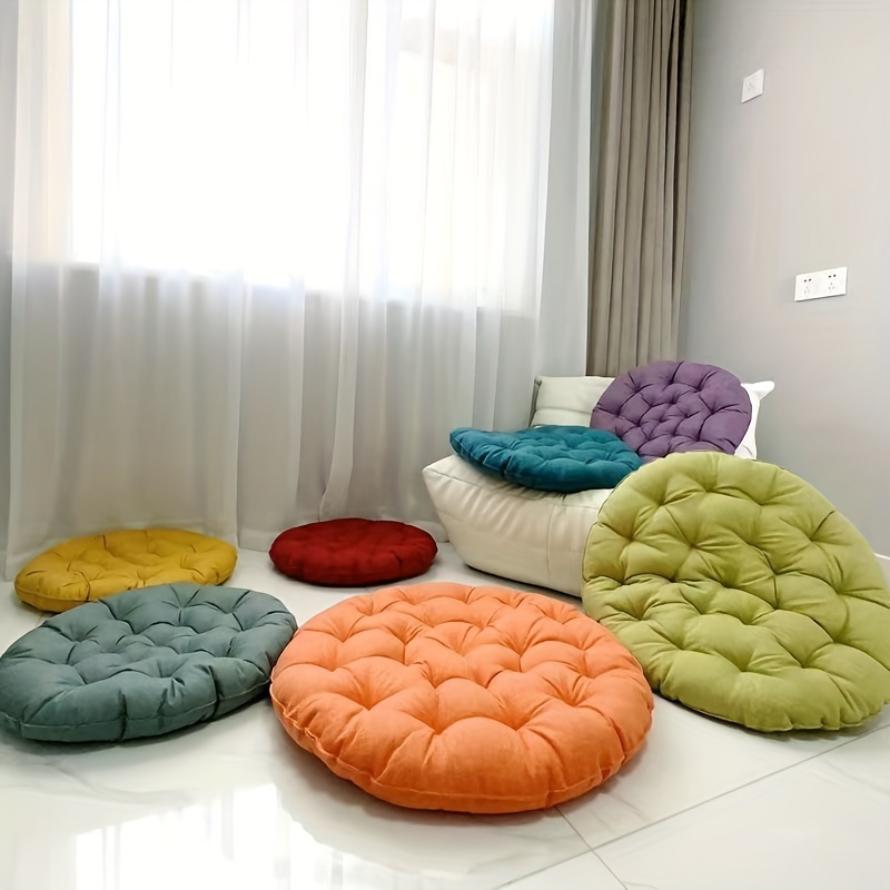 Square Solid Color Velvet Seat Cushion with Handle Tufted Thicken Chair Pad  Tatami Floor Pillow Cushion Kids Playing Room - AliExpress