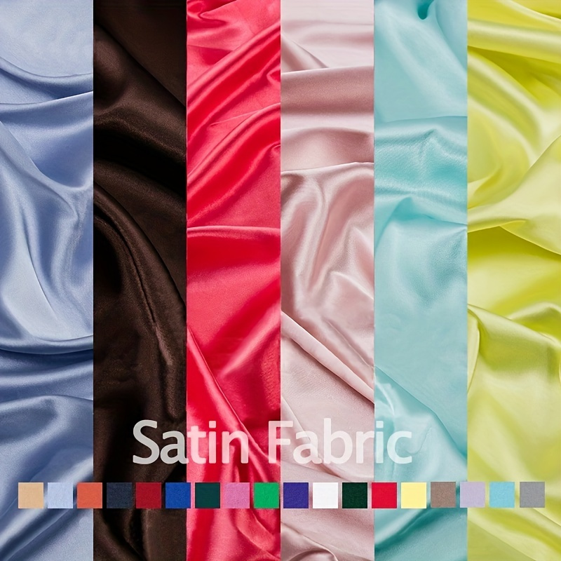 polyester spandex satin fabric shiny stretch satin fabric dress shirt  lingerie nude gold pink many colors 150cm wide