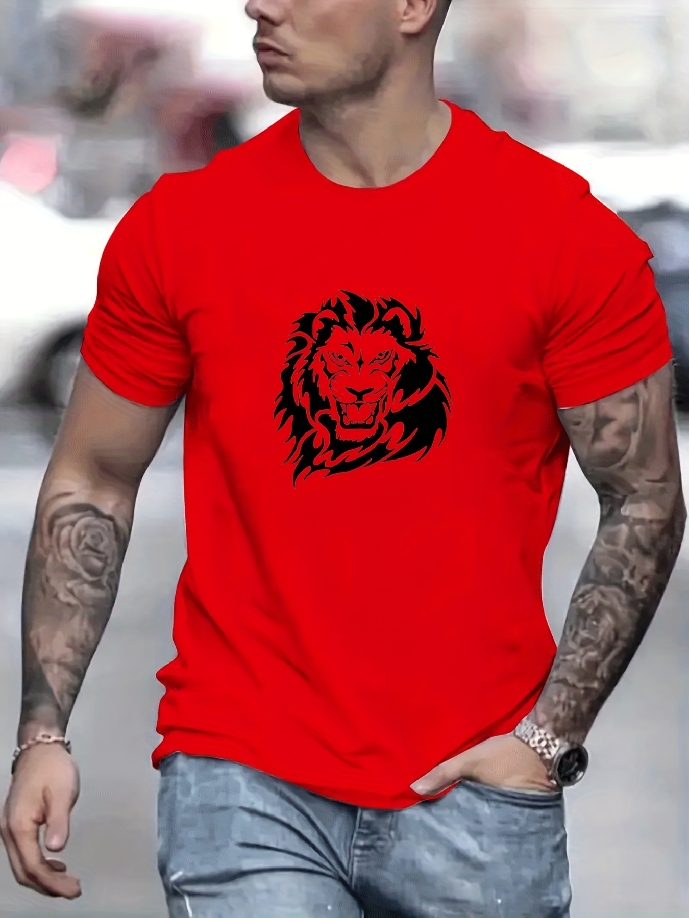 lion red shirt