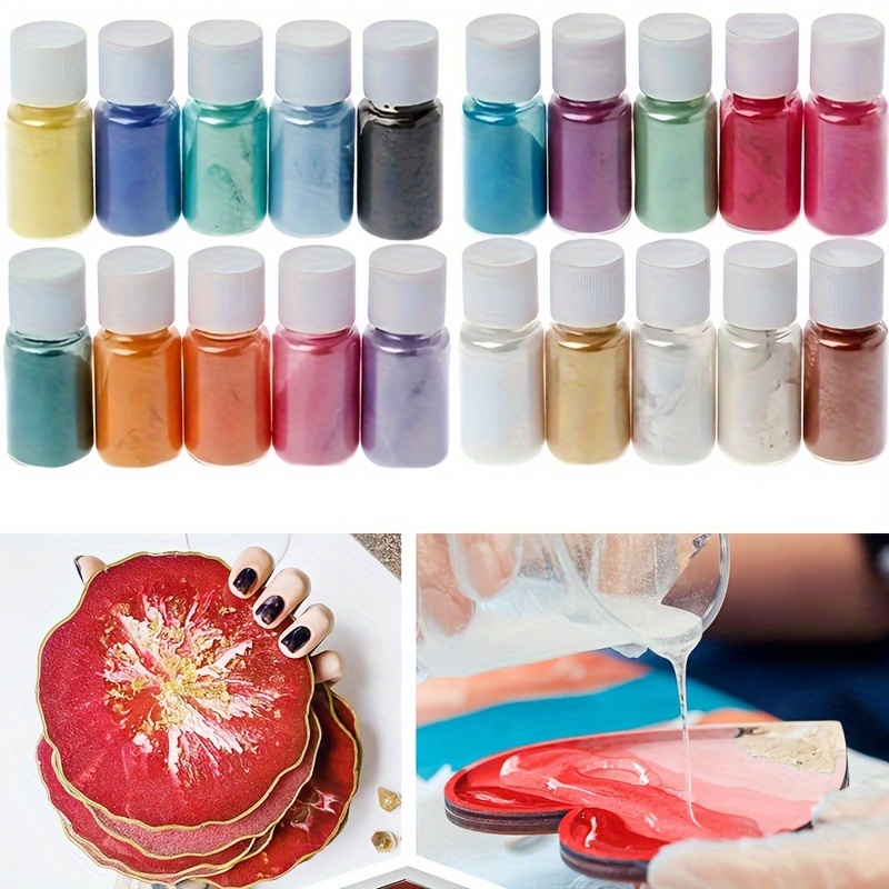 Pearlescent Mica Powder Diy Pigment, 20 Colors Handmade Diy