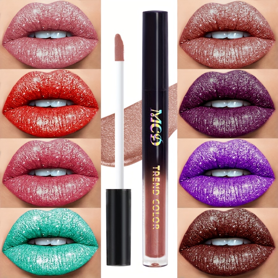 Liquid Crystal Glow Lip Gloss Lipstick Mermaid Pigment Glitter Lip