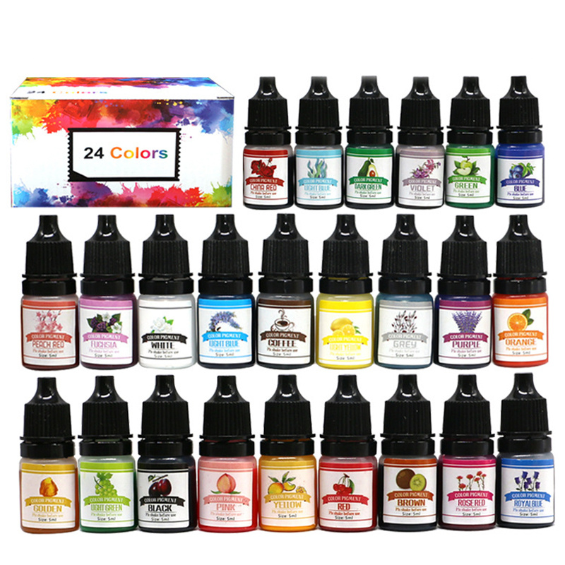 23 Vibrant Color High Concentrated Alcohol-Based Ink Pigment Epoxy Resin  Paint Colour Dye Great for Resin Coaster Making