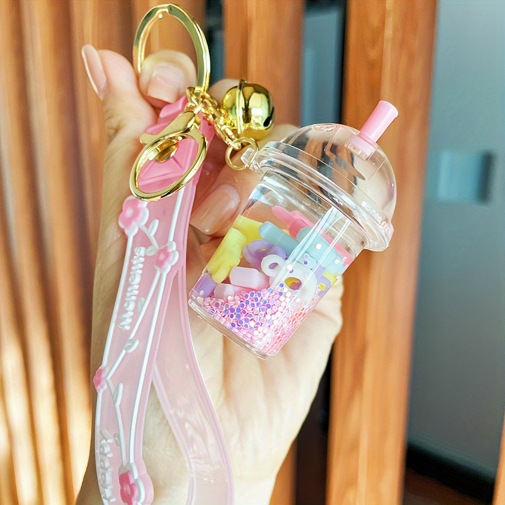 Ice Cream Unicorn Floating Bottle Keychain For Student - Temu