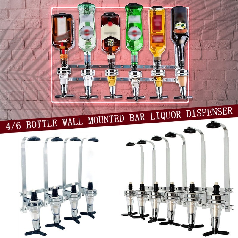 2/4/6-Bottle Liquor Dispenser Rotatable Bar Tool, Alcohol Drink