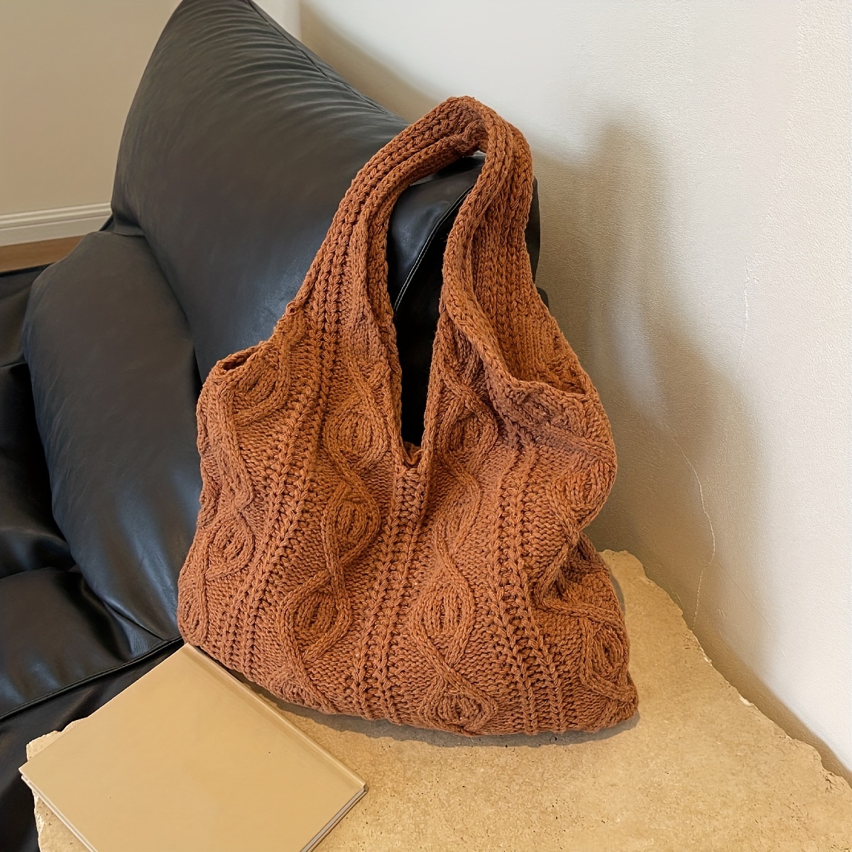 Microfiber Yarn Tote Craft Crocheting Knitting Sewing Bag Organizer Carrier