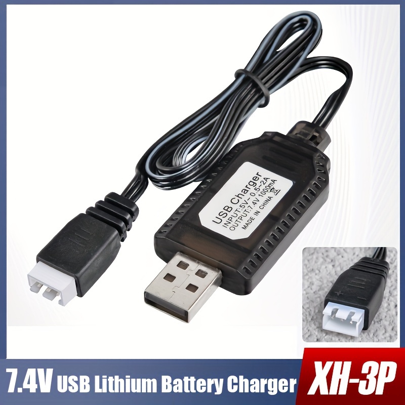 2 Pack Input DC 5V Output 7.4V 800mA USB Balanced Charger Cable with XH-3P  Plug for 7.4V 2S Lipo Battery with XH-3P Connector 7. - AliExpress