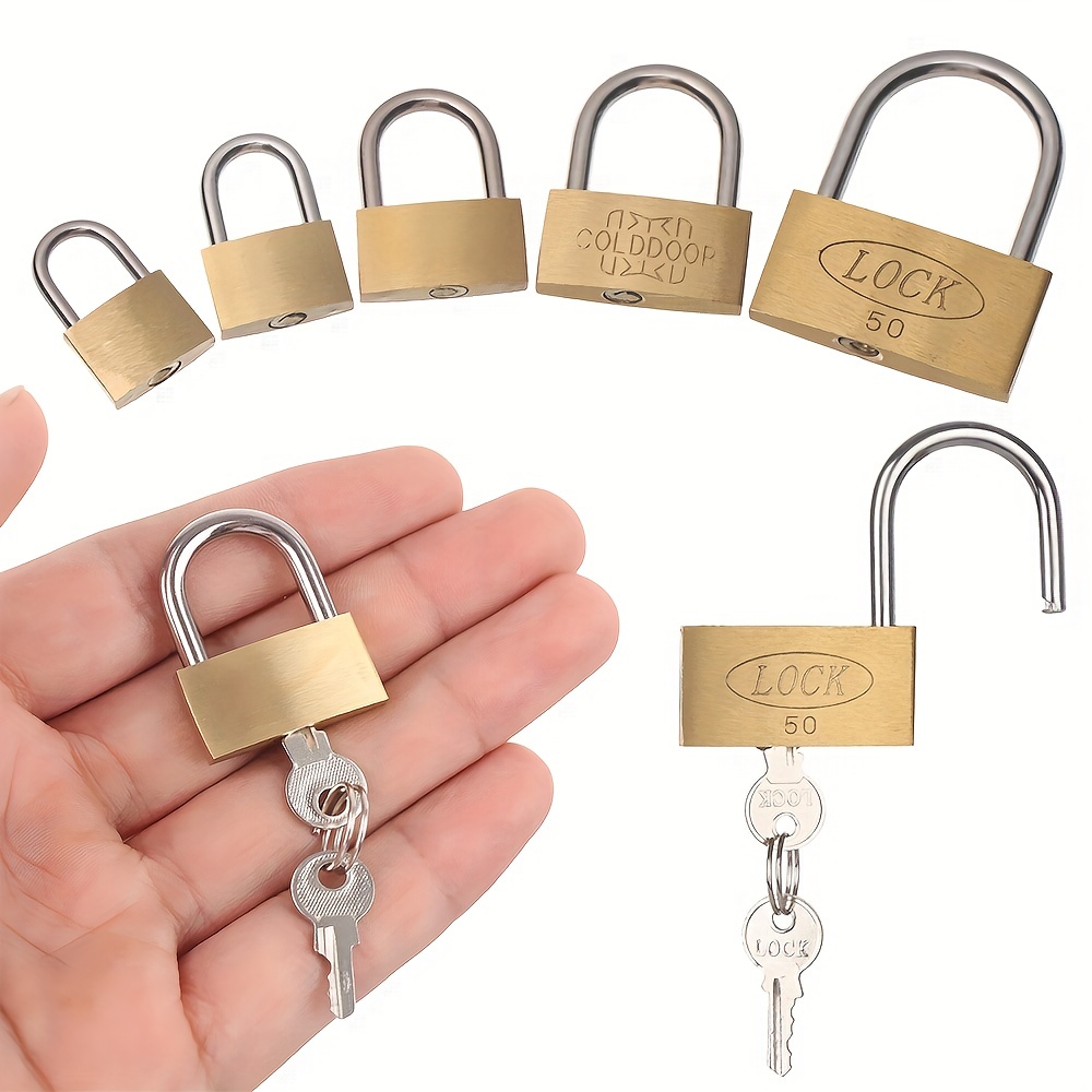 Cadenas à clé miniatures de voyage en laiton approuvés par la TSA