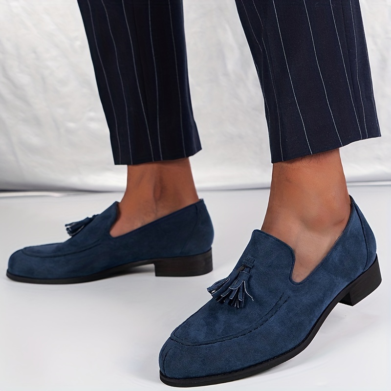 Mens suede slip on sale on