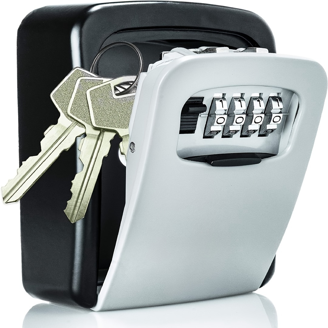 Caja de bloqueo de llave, caja de almacenamiento de cerradura de llave,  caja de seguridad para llaves de gabinete de llaves, montaje en pared, gran