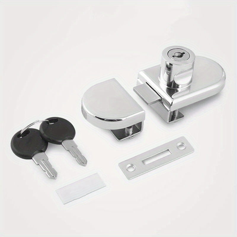 10PCS Sliding Glass Cabinet Locks Display Showcase Glass Push Door Cam  Lock+Keys